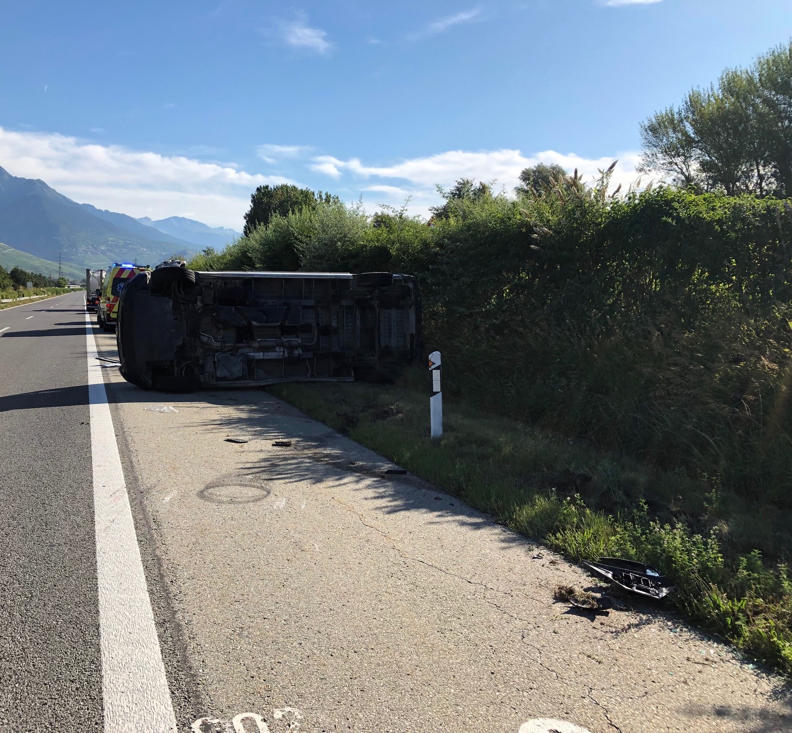 L'accident survenu ce matin sur l'A9 en Valais a fait une victime
